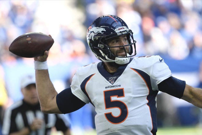 Broncos quarterback Joe Flacco won a Super Bowl with the Ravens. [AJ MAST / ASSOCIATED PRESS]