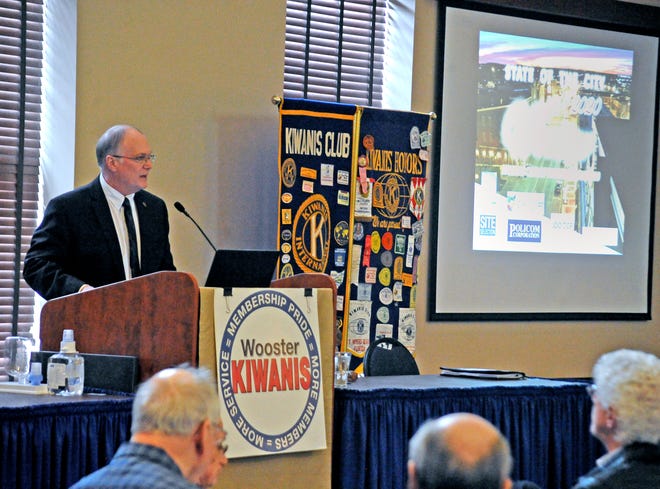 Wooster Mayor Bob Breneman delivers his annual state of the city 2020 address to the Kiwanis Club Tuesday afternoon.
