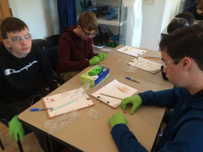 More than a dozen children participated in the "CSI Episode 4 DNA and Blood Evidence" program at the Massachusetts State Police Museum and Learning Center Saturday, Feb. 8, 2020. [Submitted Photo]