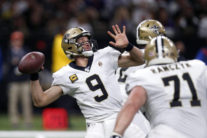 New Orleans quarterback Drew Brees recently announced that he’ll return this fall for his 20th NFL season. [BUTCH DILL/THE ASSOCIATED PRESS]
