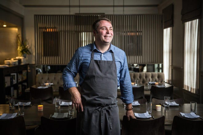 Olamaie chef Michael Fojtasek has created a special one-night-only menu at Arlo Grey, the restaurant at the Line Austin, for a dinner series there. [AMERICAN-STATESMAN 2017]