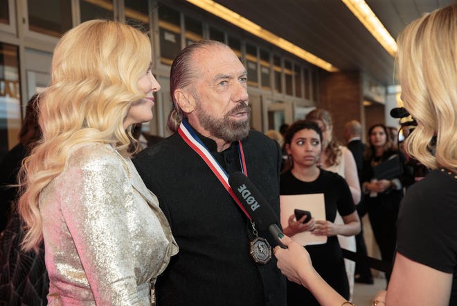 Eloise and John Paul DeJoria, seen here on the red carpet at Bass Concert Hall in 2017, have donated $100,000 to Keep Austin Fed through their nonprofit, JP's Peace, Love & Happiness Foundation. [American-Statesman]