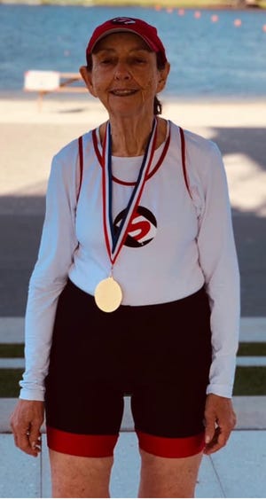 Emily Snuttjer, 78, will be among the rowers competing at the 11th Annual Sarasota Invitational Regatta at Nathan Benderson Park this weekend. [Courtesy photo]