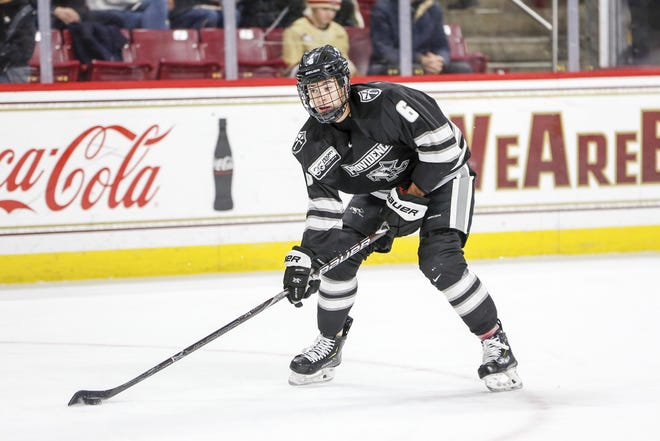 Providence College forward Jay O'Brien looks to pass to a teammate during a game against Boston College. [SCOTT EISEN / ASSOCIATED PRESS]