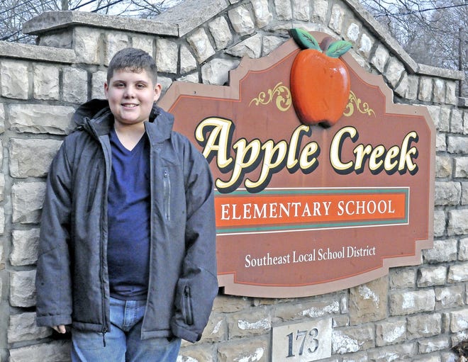 Brandon Walters is a sixth-grader at Apple Creek Elementary.
