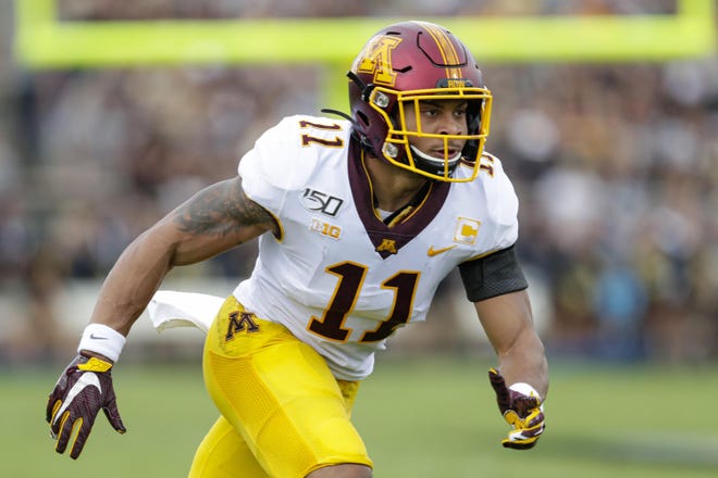 Minnesota defensive back Antoine Winfield Jr. is the son of Akron natives. [Michael Conroy/The Associated Press]