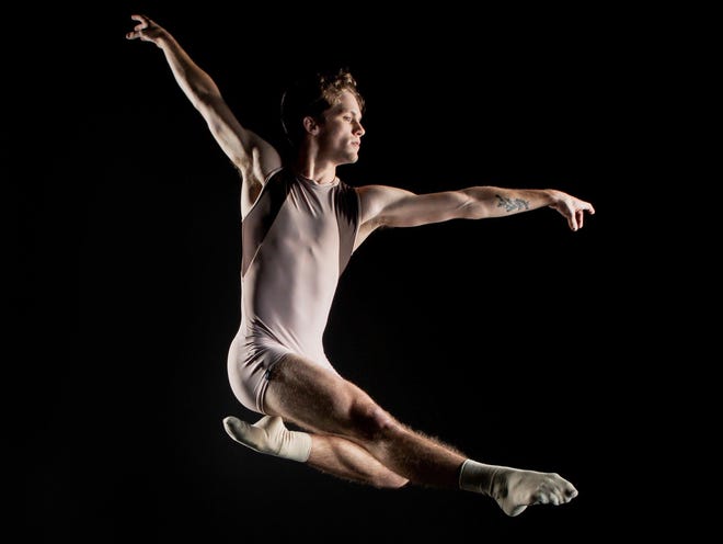 Atticus Griffin in "Leap" from Ventana Ballet. [Contributed by Farid Zarrinabadi]