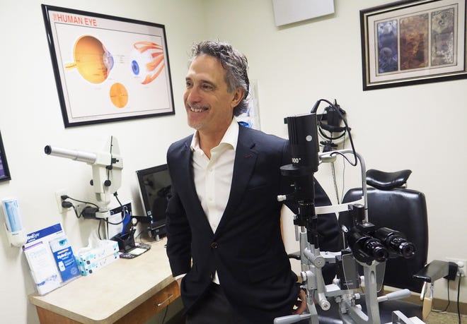 Dr. John Zeiter, part of three generations of physicians with the Zeiter Eye Medical Group, in his offices in Stockton. [CALIXTRO ROMIAS/THE STOCKTON RECORD]