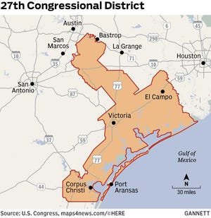 The 27th congressional district in Texas