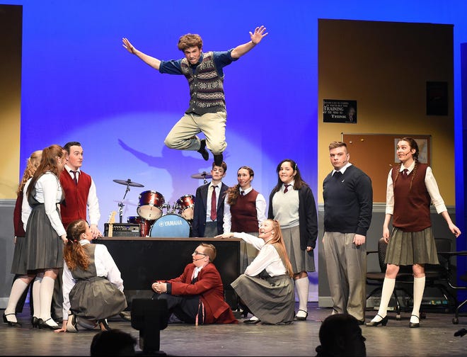 Central Valley Academy will present the musical “School of Rock” Thursday through Saturday, March 5, 6 and 7, in the CVA auditorium. Ryan Talarico, jumping, will play Dewey Finn in the production. [PHOTO COURTESY CENTRAL VALLEY CENTRAL SCHOOL DISTRICT]