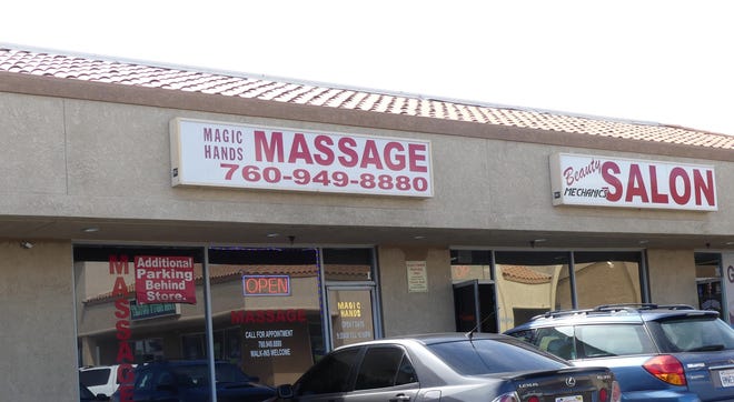The Hesperia City Council will reschedule a discussion that involves the revocation of a business license for Magic Hands Massage parlor. City staff said the business is “likely a house of prostitution.” [RENE RAY DE LA CRUZ/DAILY PRESS]
