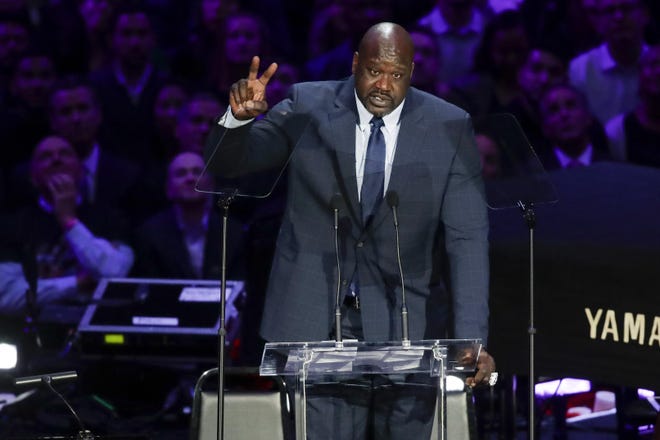 Shaquille O'Neal celebrates his 48th birthday today. [Marcio Jose Sanchez/The Associated Press]