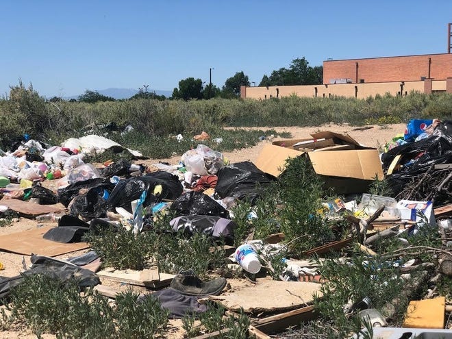 Illegal dumping was reported on Oakshire Lane in Pueblo in June. [CHIEFTAIN FILE PHOTO]