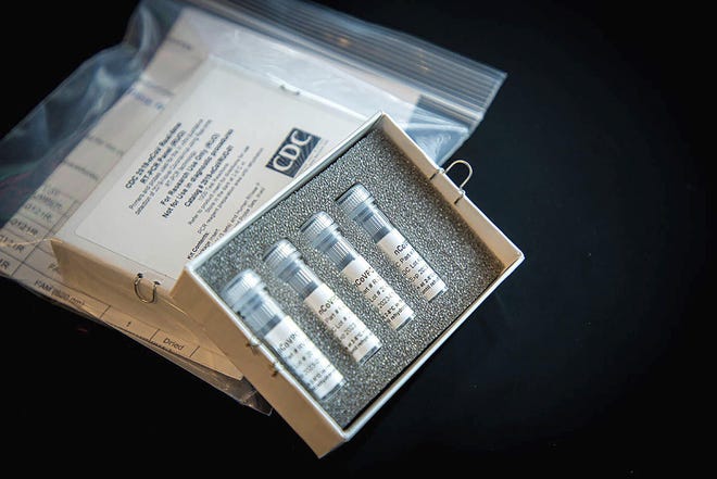 FILE - This undated file photo provided by U.S. Centers for Disease Control and Prevention shows CDC's laboratory test kit for the new coronavirus. (CDC via AP, File)