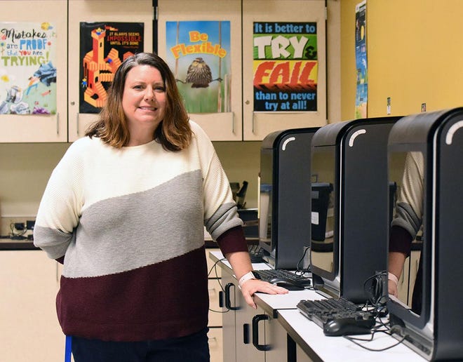 Stephanie Harrell will bring a new generation of 3D printers into the STEM lab at Contentnea-Savannah K-8 School with a $2,990 PRISM grant she won from the Burroughs Wellcome Fund. [Contributed photo]