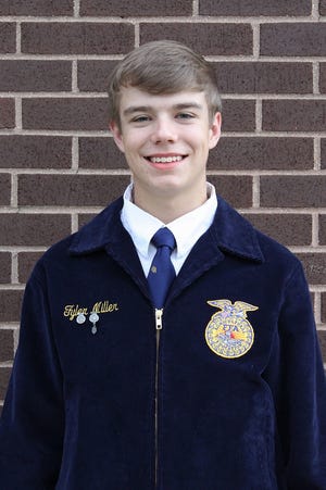 Olympia FFA member Tyler Miller was selected as the District FFA Proficiency Winner in Ag Sales entrepreneurship. [Photo submitted]