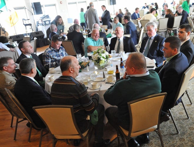 The annual Quincy St. Patrick's Day luncheon at the Tirell Room drew the city's bigwigs on Friday, March 15, 2019. Tom Gorman/For The Patriot Ledger