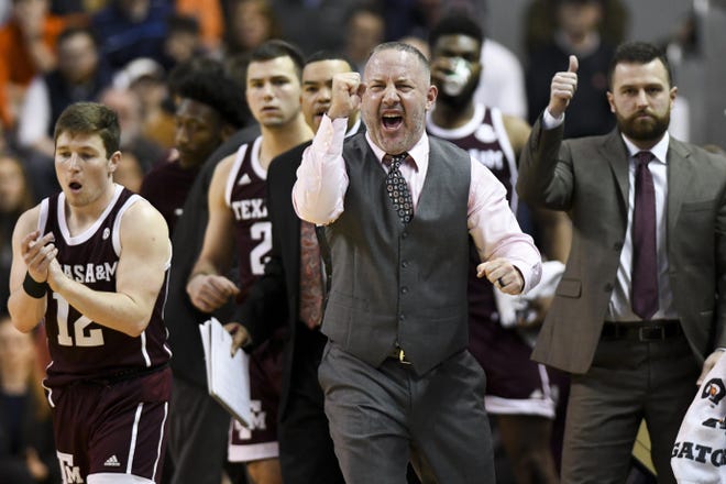 The cancellation of the SEC and NCAA basketball tournaments ended the season for Aggies coach Buzz Williams and his team. [Julie Bennett/The Associated Press]