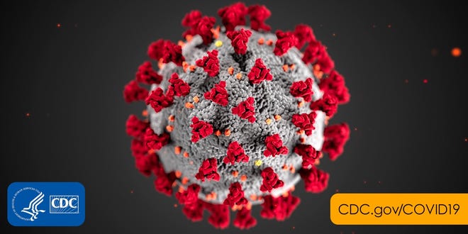 The coronavirus, which causes the COVID-19 illness. Image from the CDC.
