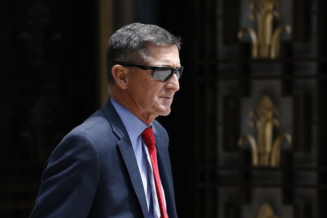 Michael Flynn, President Donald Trump's former national security adviser, departs a federal courthouse after a hearing, Monday, June 24, 2019, in Washington. (AP Photo/Patrick Semansky)