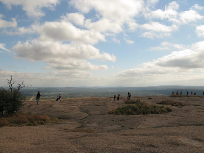 A view from the top of the summit at Enchanted Rock. [MAURI ELBEL/STATESMAN/FILE]
