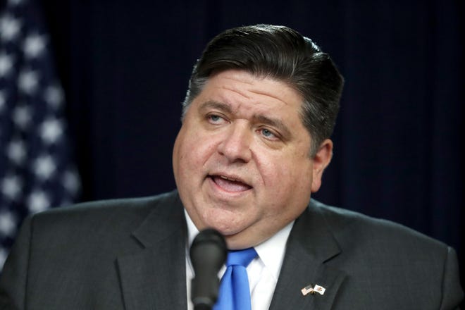 “For the vast majority of you already taking precautions your lives will not change very much," Illinois Gov. JB Pritzker said during a news conference Friday, March 20, 2020, in Chicago. [CHARLES REX ARBOGAST/THE ASSOCIATED PRESS]