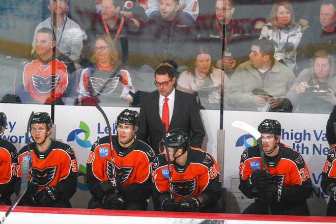 Easton's Scott Gordon has been the head coach of the Lehigh Valley Phantoms for the last five seasons. He served as the Philadelphia Flyers interim head coach last season. [Lehigh Valley Phantoms]