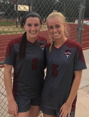 South Effingham soccer stars Ella Higdon, left, and Amber Whitten will continue their soccer playing days at Reinhardt University and Wesleyan College respectively. [DONALD HEATH/FOR EFFINGHAM NOW]