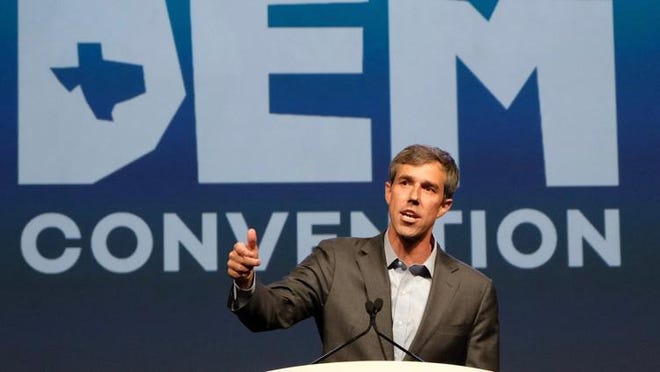 Then-U.S. Rep. Beto O’Rourke, D-El Paso, speaks at the Texas Democratic Convention in Fort Worth in 2018. [KEN HERMAN/AMERICAN-STATESMAN]