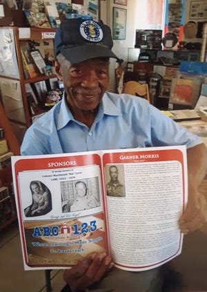 Garner Morris, who died Feb. 21, 2020, with his contribution to the Apple Valley Legacy Museum. This is Marcy Taylor’s favorite photo of the influential man. [PHOTO COURTESY OF MARCY TAYLOR]