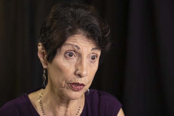 Diane Foley, of Rochester, New Hampshire, mother of journalist James Foley, who was killed by the Islamic State terrorist group in a graphic video released online, speaks to the Associated Press during an interview in Washington. [AP Photo/Manuel Balce Ceneta, File]