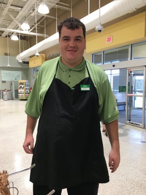 Richerd, an Arc of the Bay client, working, at Publix in Lynn Haven. Richerd recently said to his Employment Specialist Crystal Grizzle “Thank you very much for helping me get this job at Publix. I love working here!” [CONTRIBUTED PHOTO]