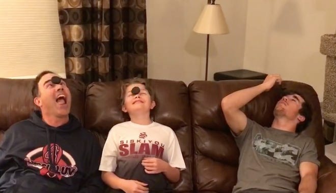 John Kennedy and his two sons, Ben and JT, play a “Minute to Win It” game with Oreos as part of one of his “Can Do” videos, which highlight different activities people can still enjoy during the pandemic. The videos are posted on the Sportsmen's Den's Facebook page.