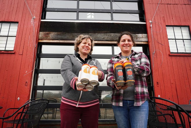 Throwback Brewery at Hobbs Farm owners Nicole Carrier and Annette Lee, announce that until further notice the brewery is operating on a delivery and takeout model only for both food and beer. [Rich Beauchesne/Seacoastonline]