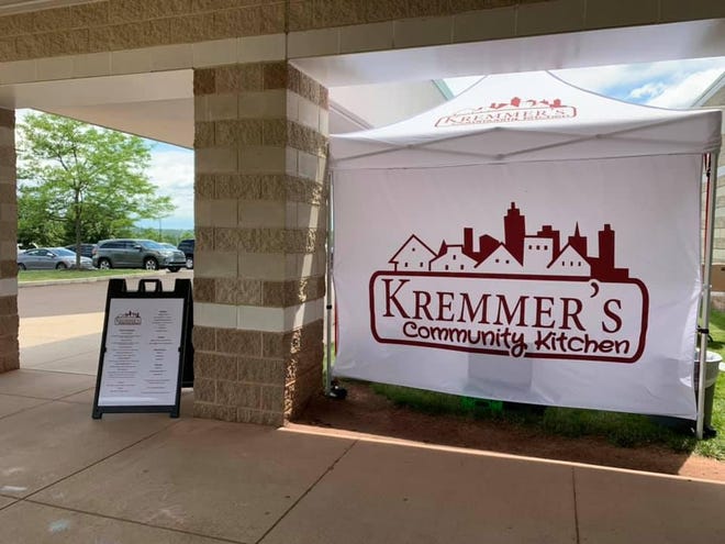 A Kremmers Community Kitchen pop-up tent at an event last year. Kremmers Community Kitchen is helping to give back to the community during the coronavirus outbreak. [PHOTO COURTESY OF KREMMER’S COMMUNITY KITCHEN]