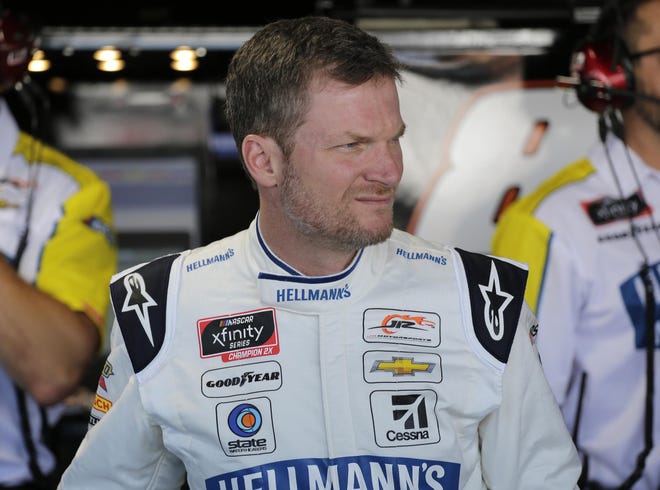 Dale Earnhardt Jr. lobbied for an invitation to the IndyCar iRacing event and finished third. [Terry Renna/The Associated Press]