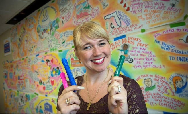 Brittany Curry of InkyBrittany. Curry, a Savannah native, launched her graphic facilitation business five years ago and has recorded more than 250 live meetings and special events in Savannah and around the country. [Photo courtesy of InkyBrittany]