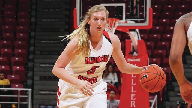 Nevada graduate Lexy Koudelka just had her sophomore season at Illinois State cut short by COVID-19. Koudelka will be counted on to be a big presence inside for the Redbird women’s basketball team over the next two years. Contributed photo.