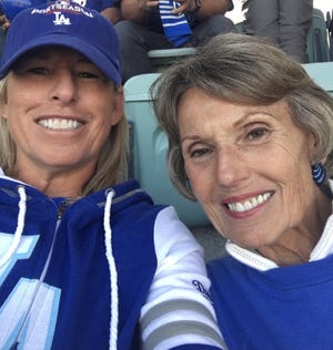 OU softball coach Patty Gasso and her mom, Janet Froehlich, have share a love of the Los Angeles Dodgers. [PROVIDED]