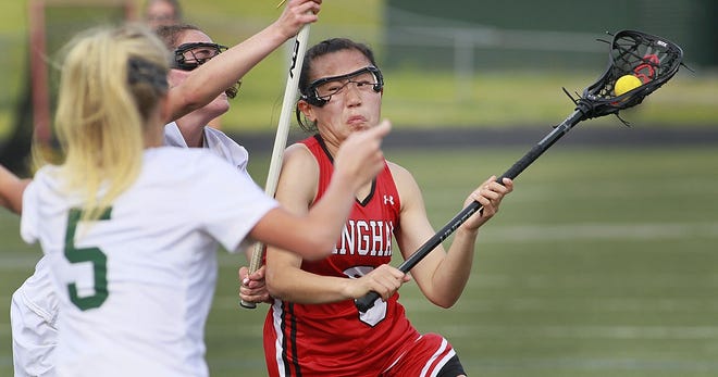 Audrey Ehler is a four-year player with the Hingham High girls lacrosse team. [Wicked Local Staff Photo/ Greg Derr]