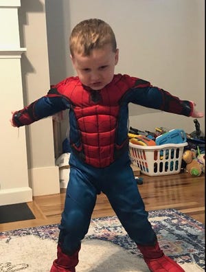 Nolan doing his best impression of Spider-man. [PHOTO SUBMITTED BY BILL POTEAT]
