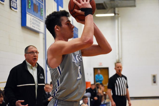 Tristan Johnston of Sault Ste. Marie hit a school-record 10 3-pointers for Finlandia University in a win over Gogebic this past basketball season. Johnston also broke the school record for 3-point attempts in a game with 15, and matched his career high for points in a game with 30 in that contest. [Finlandia photo]