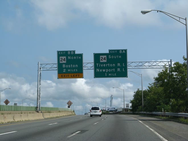 Two lanes of travel will be closed on I-195 eastbound in the vicinity of the ramp from Route 24 northbound to I-195 eastbound at exit 8A and the ramp from I-195 east to Route 24 northbound at exit 8B. [File Photo]