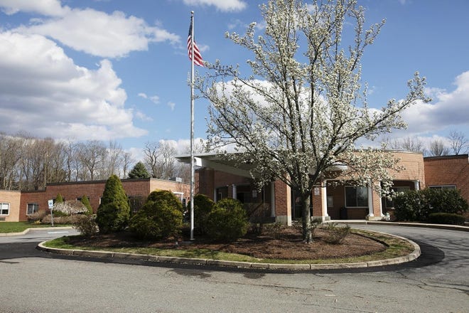 Life Care Center of Raynham, where nearly 50 patients have testsed positive for COVID-19 and several nurses have spoken out about conditions,  pictured on April 15, 2020. (Alyssa Stone/The Enterprise)