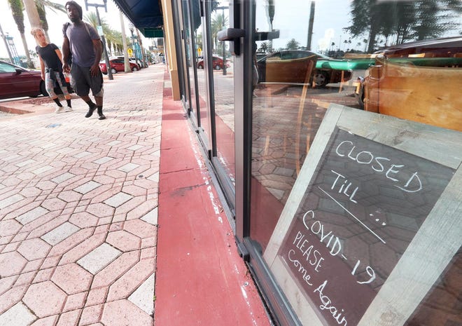 Beach Street, like the rest of Daytona Beach, has emptied out over the past month as people hunker down in their homes to avoid contracting the coronavirus. Many businesses have seen such a sharp drop in sales that they’ve had to temporarily shut down. [News-Journal/David Tucker]