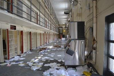 This photograph was released by the Kansas Department of Corrections following an April 9 riot at a cell house at the Lansing Correctional Facility. [Submitted]