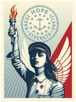 "R.I. Angel of Hope and Strength" [Rhode Island State Council on the Arts/Shepard Fairey]