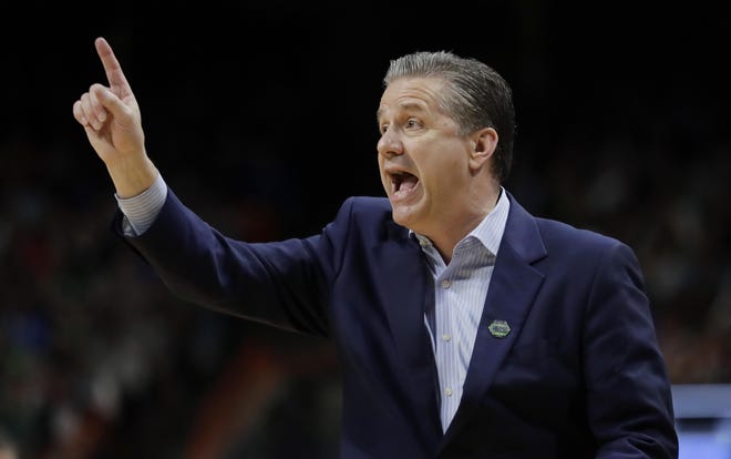 Kentucky basketball coach John Calipari criticized the G League’s attempts to lure top basketball prospects to turn pro out of high school instead of attending college for at least one year. [Ted S. Warren/The Associated Press]