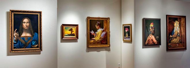 Art on display at “The Forgery Show” certainly looks like the real thing. You can see it online at Liberty Arts’ Facebook page.