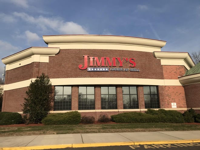 Jimmy’s American Grill on Route-130 in Bordentown Township. Jimmy’s will save about $3,000 from the township’s decision to suspend business licensing fees for 2020-21. [JARRAD SAFFREN/STAFF PHOTOJOURNALIST]